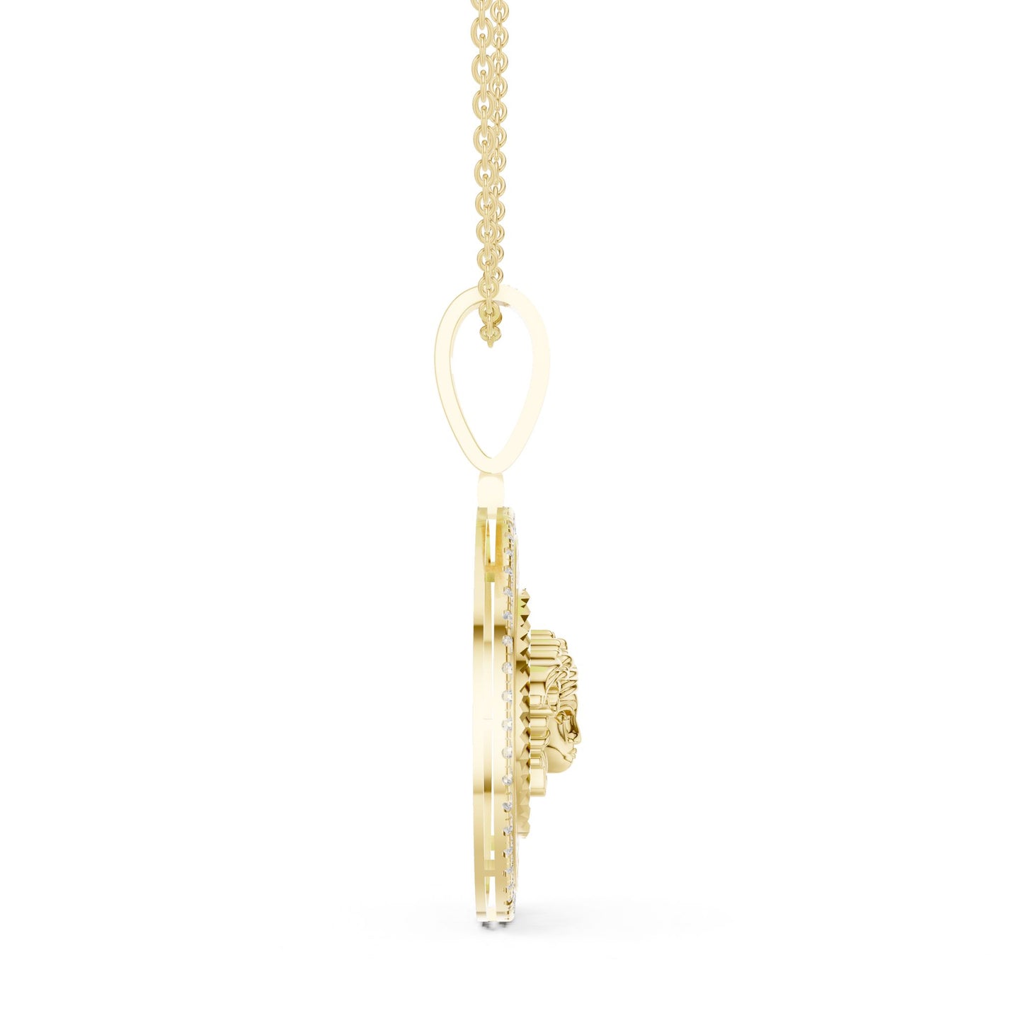 Round Lab Grown Diamond Halo Pendant