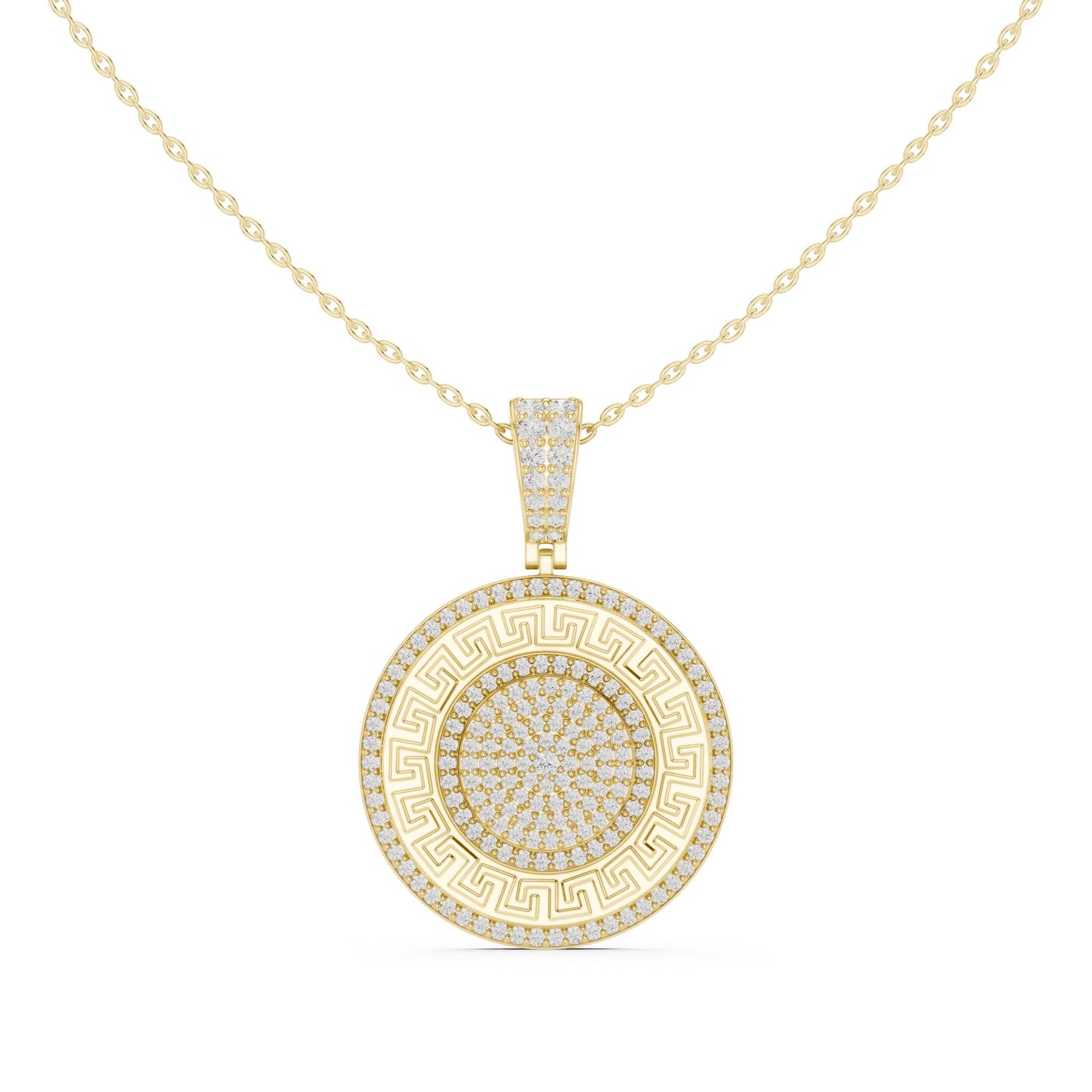 Round Lab Grown Diamond Halo Pendant