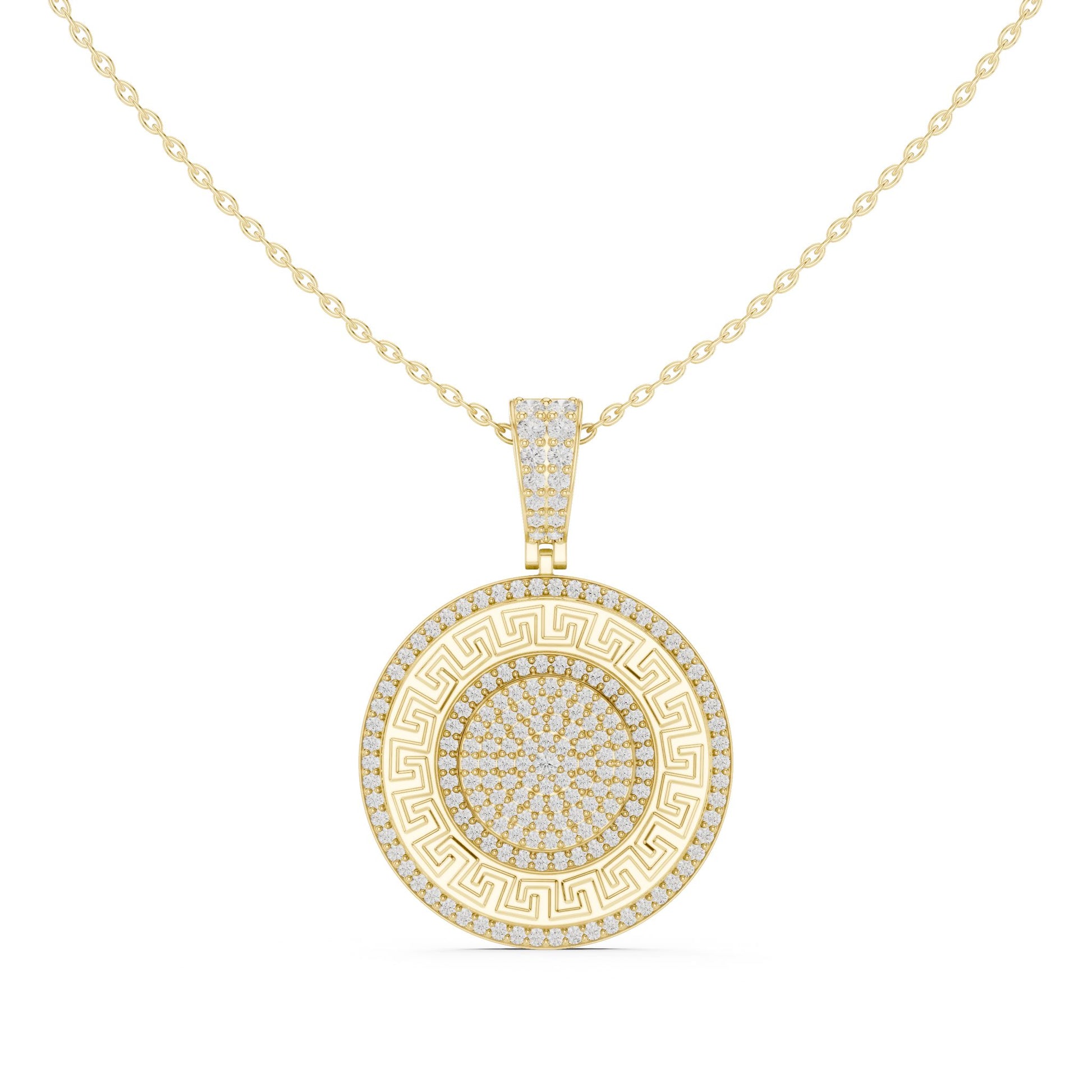 Round Lab Grown Diamond Halo Pendant