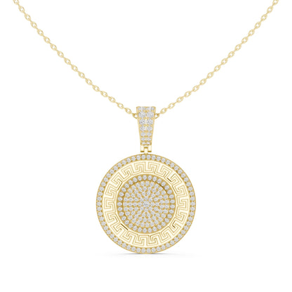 Round Lab Grown Diamond Halo Pendant