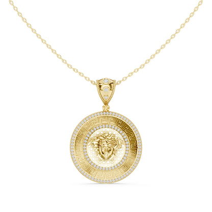 Round Lab Grown Diamond Halo Pendant