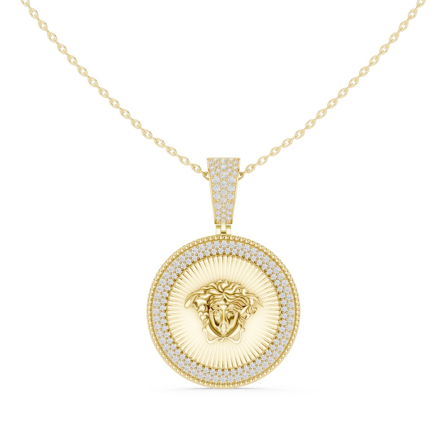 Round Lab Grown Diamond Halo Pendant