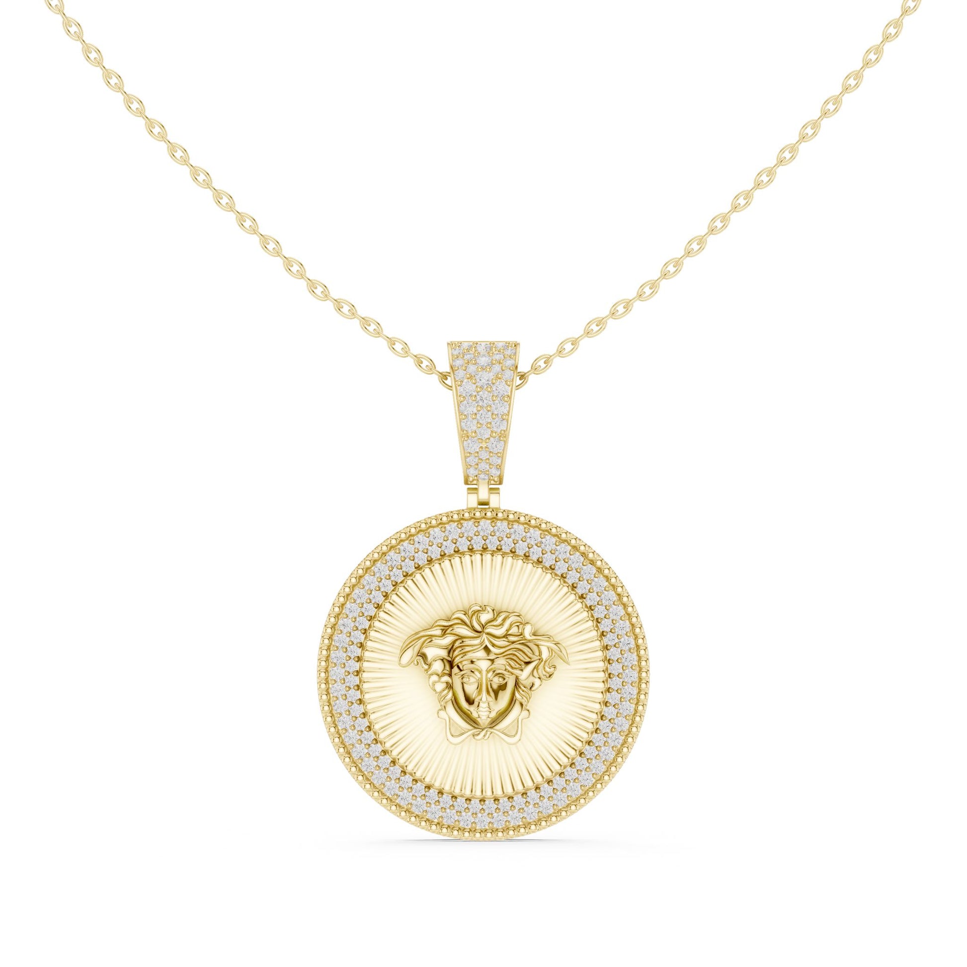 Round Lab Grown Diamond Halo Pendant