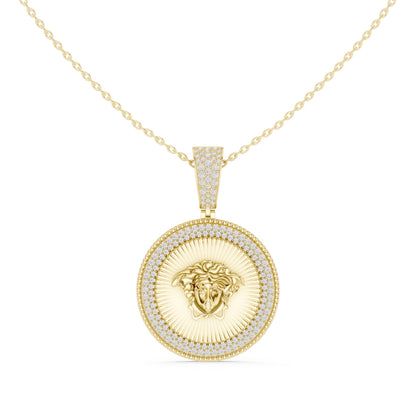 Round Lab Grown Diamond Halo Pendant