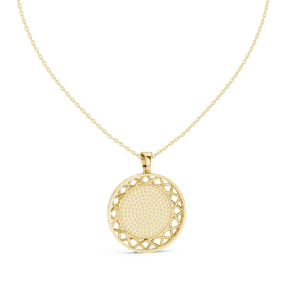 Round Lab Grown Diamond Halo Pendant