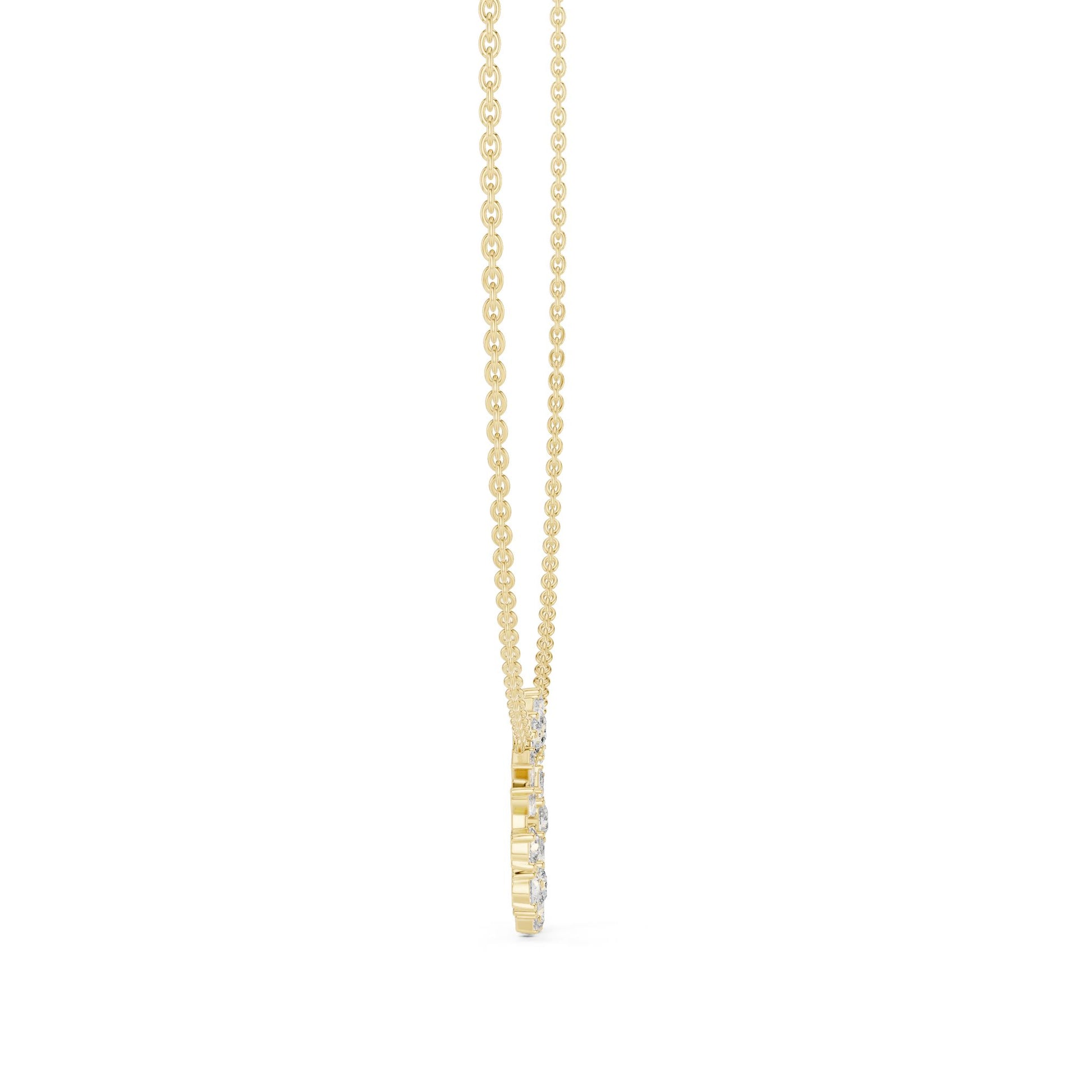 Round Lab Grown Diamond Halo Pendant