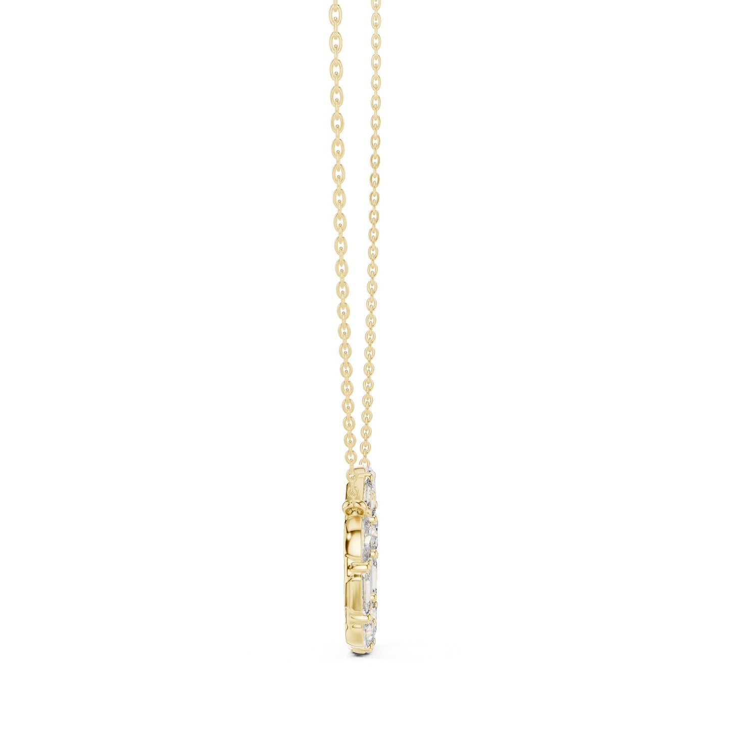Round Lab Grown Diamond Halo Pendant