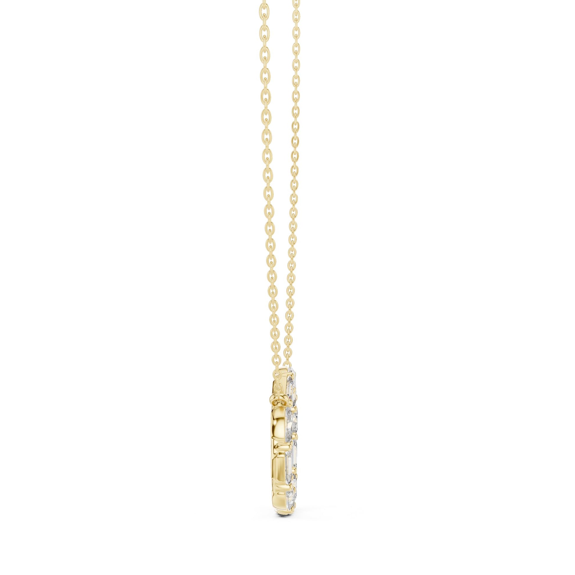 Round Lab Grown Diamond Halo Pendant