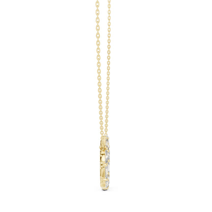 Round Lab Grown Diamond Halo Pendant
