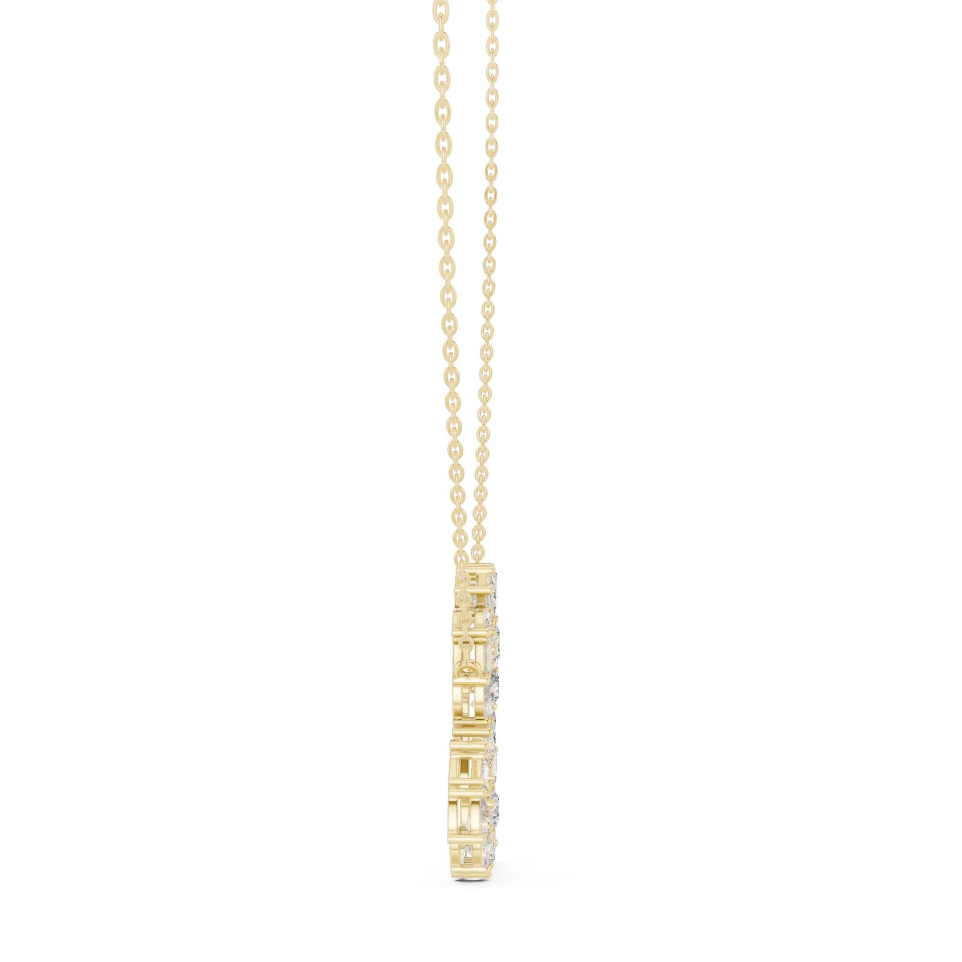 Round Lab Grown Diamond Halo Pendant