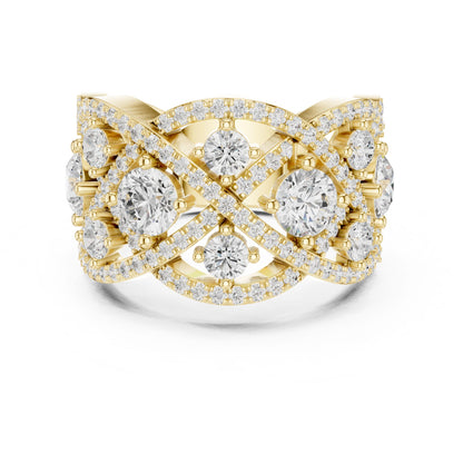Round Lab Grown Diamond Halo Engagement Ring