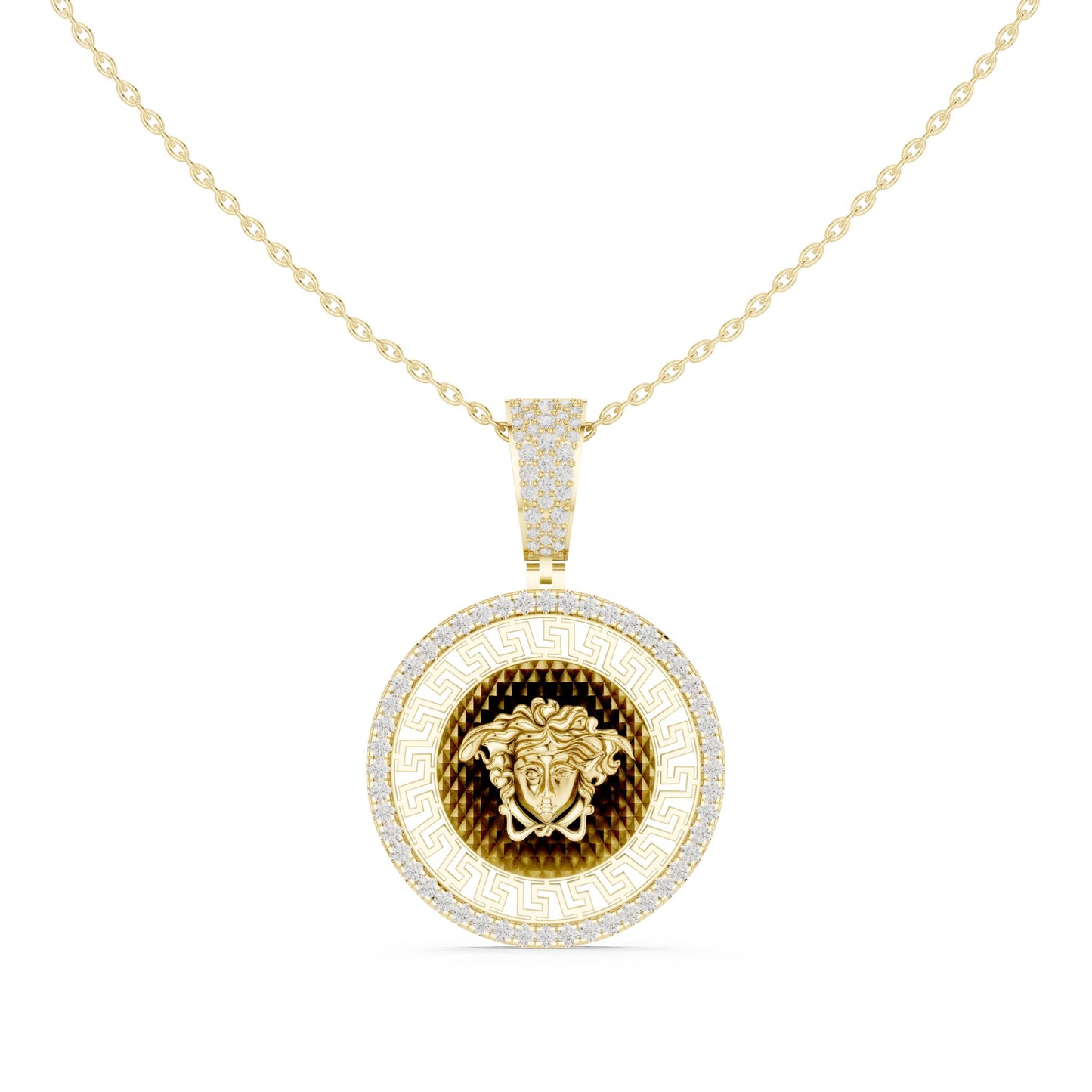 Round Lab Grown Diamond Halo Pendant