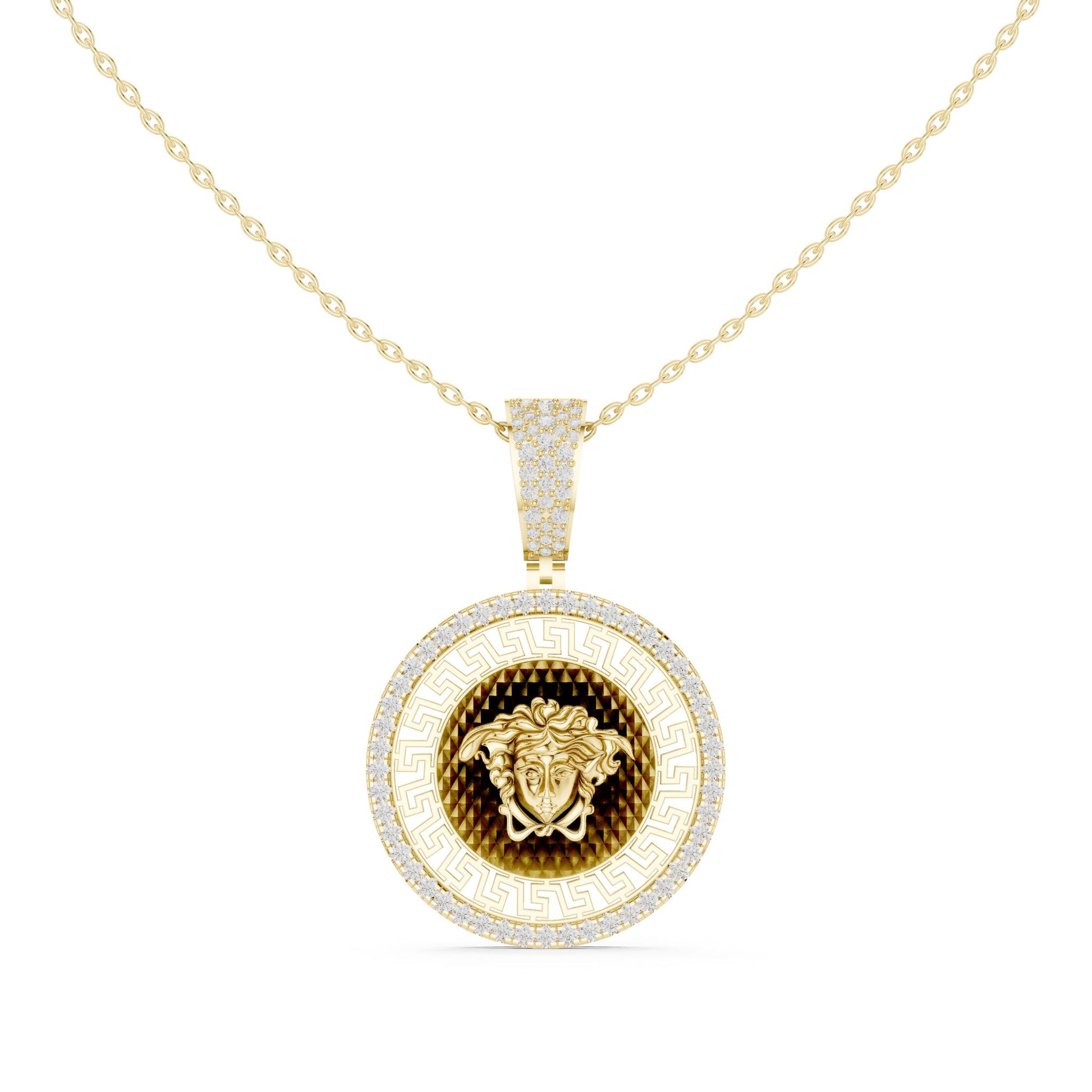 Round Lab Grown Diamond Halo Pendant