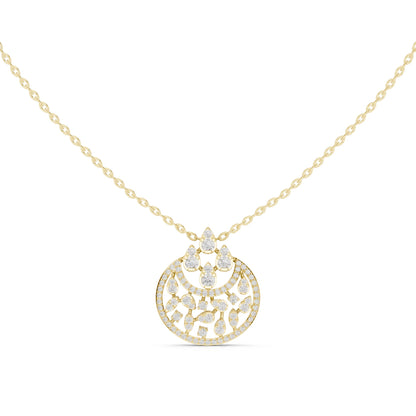 Round Lab Grown Diamond Halo Pendant