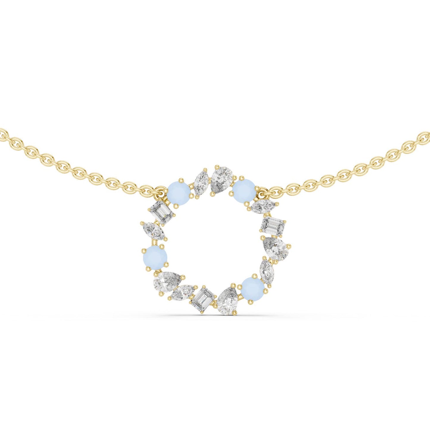 Round Lab Grown Diamond Halo Pendant
