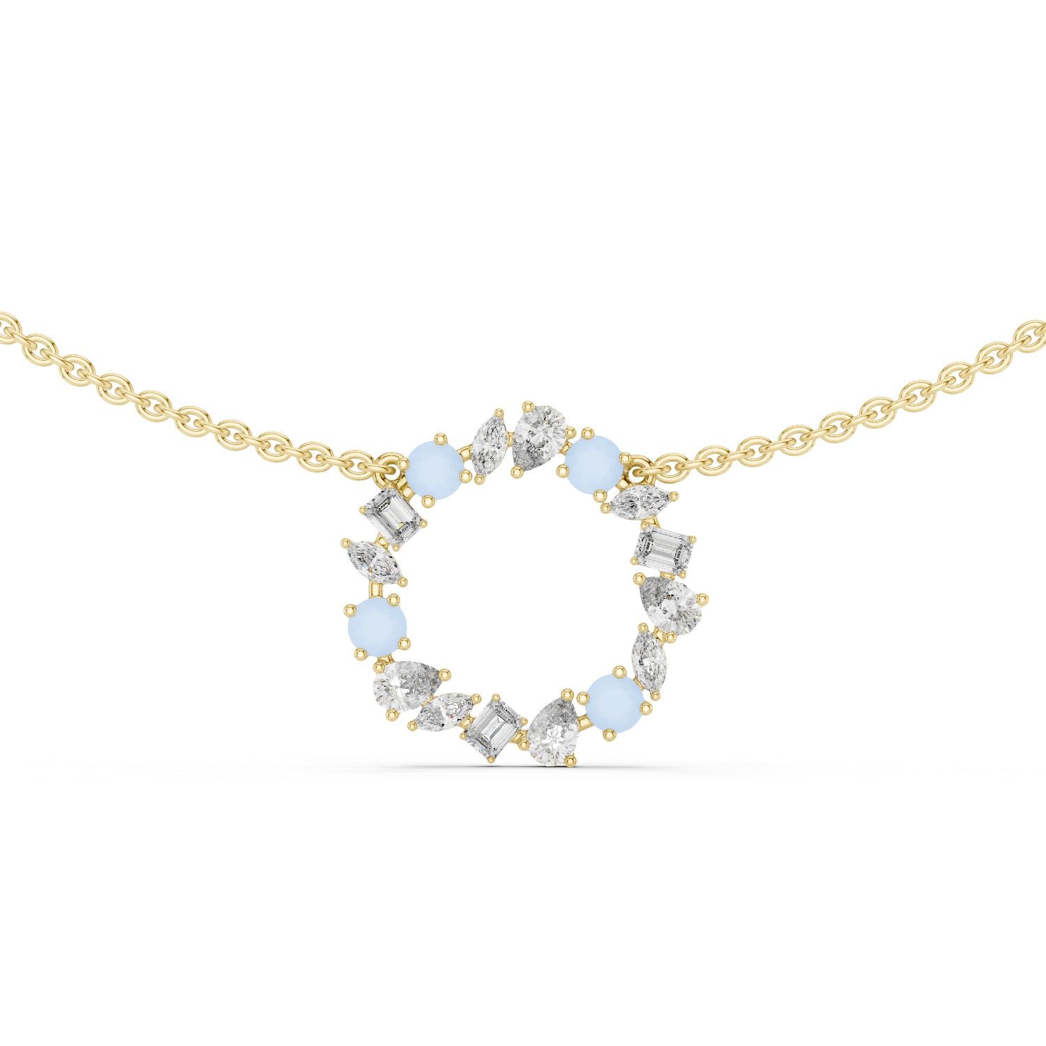 Round Lab Grown Diamond Halo Pendant