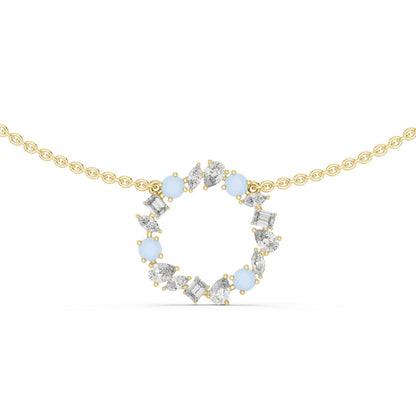 Round Lab Grown Diamond Halo Pendant