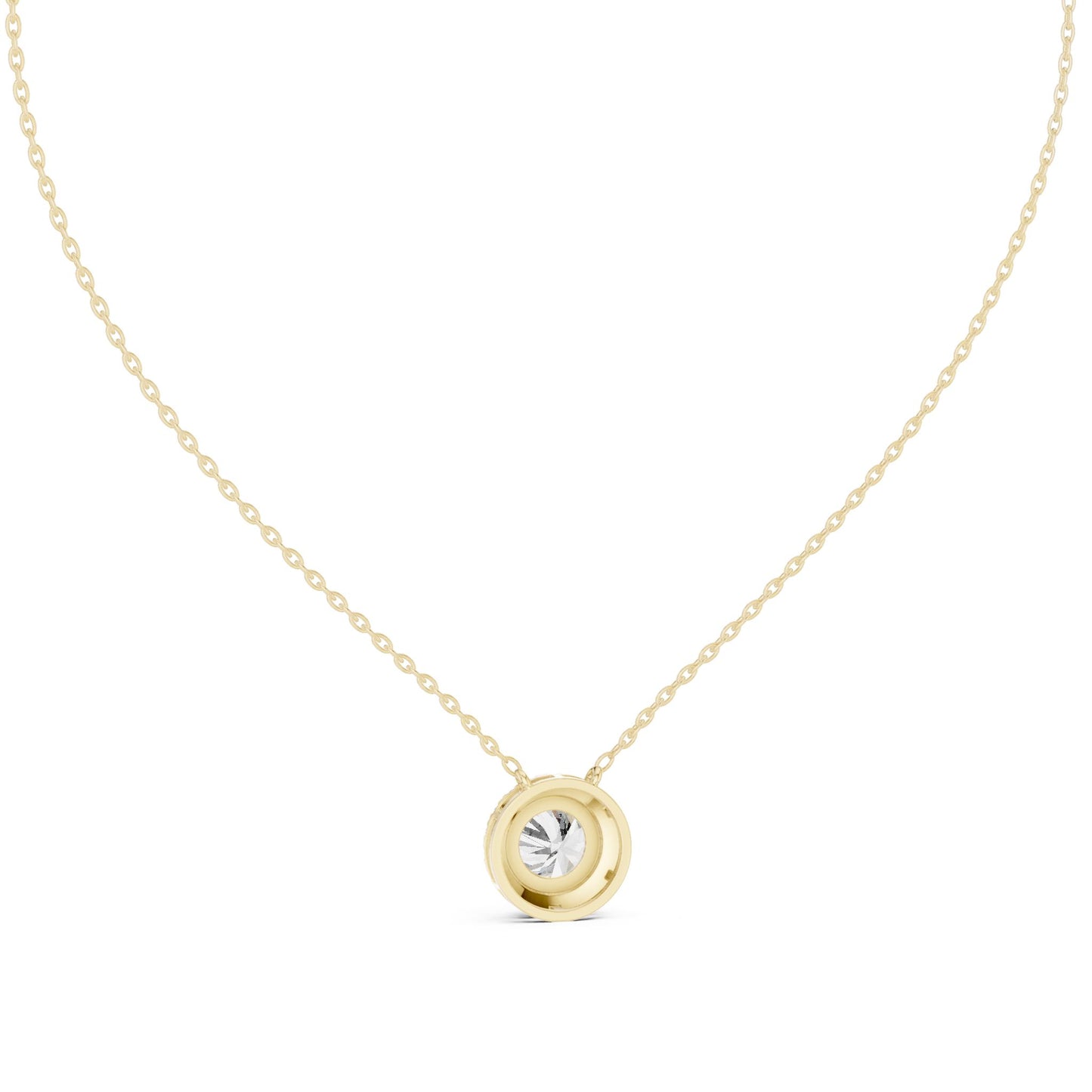 Round Lab Grown Diamond Halo Pendant