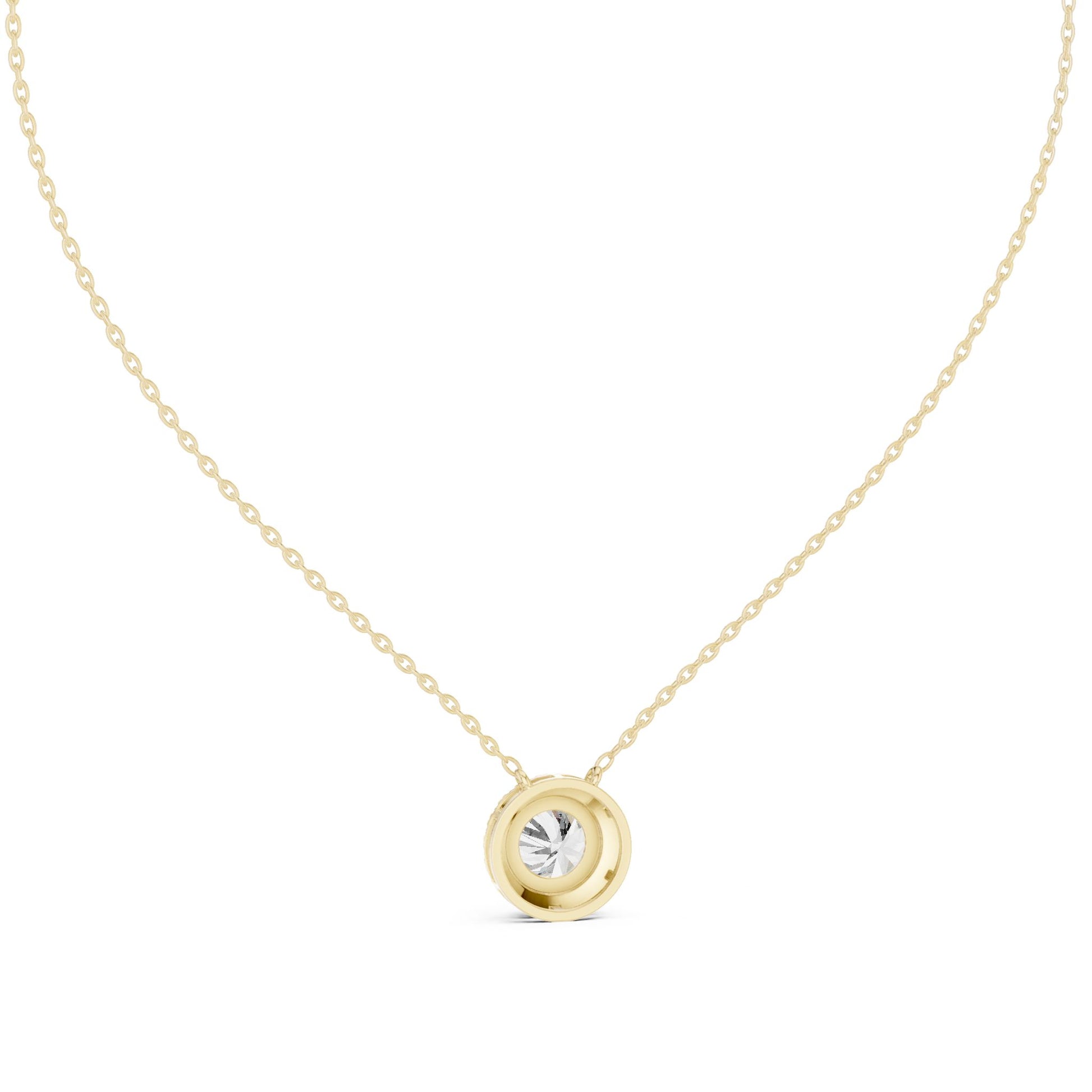 Round Lab Grown Diamond Halo Pendant