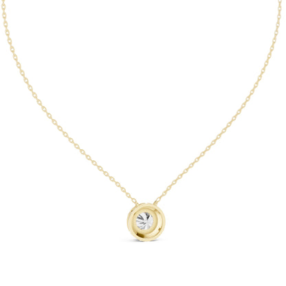 Round Lab Grown Diamond Halo Pendant