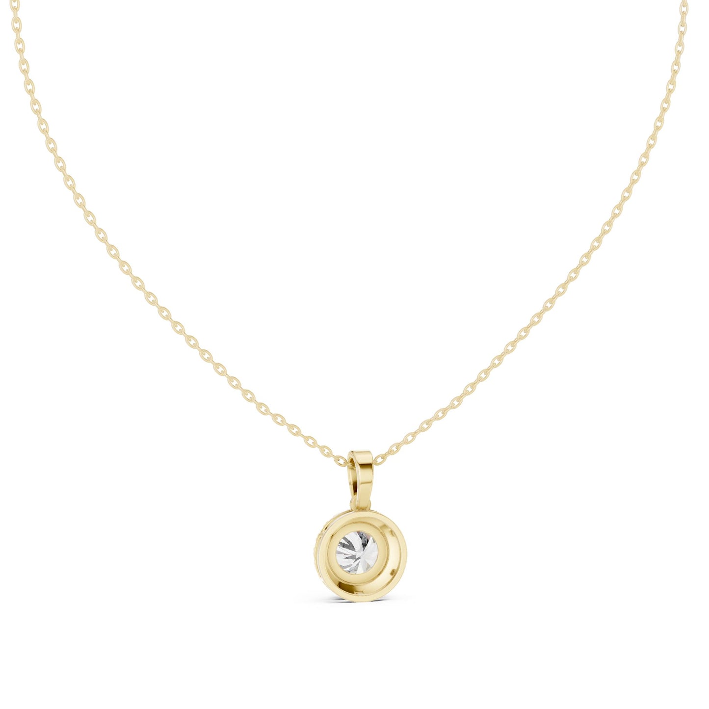 Round Lab Grown Diamond Halo Pendant