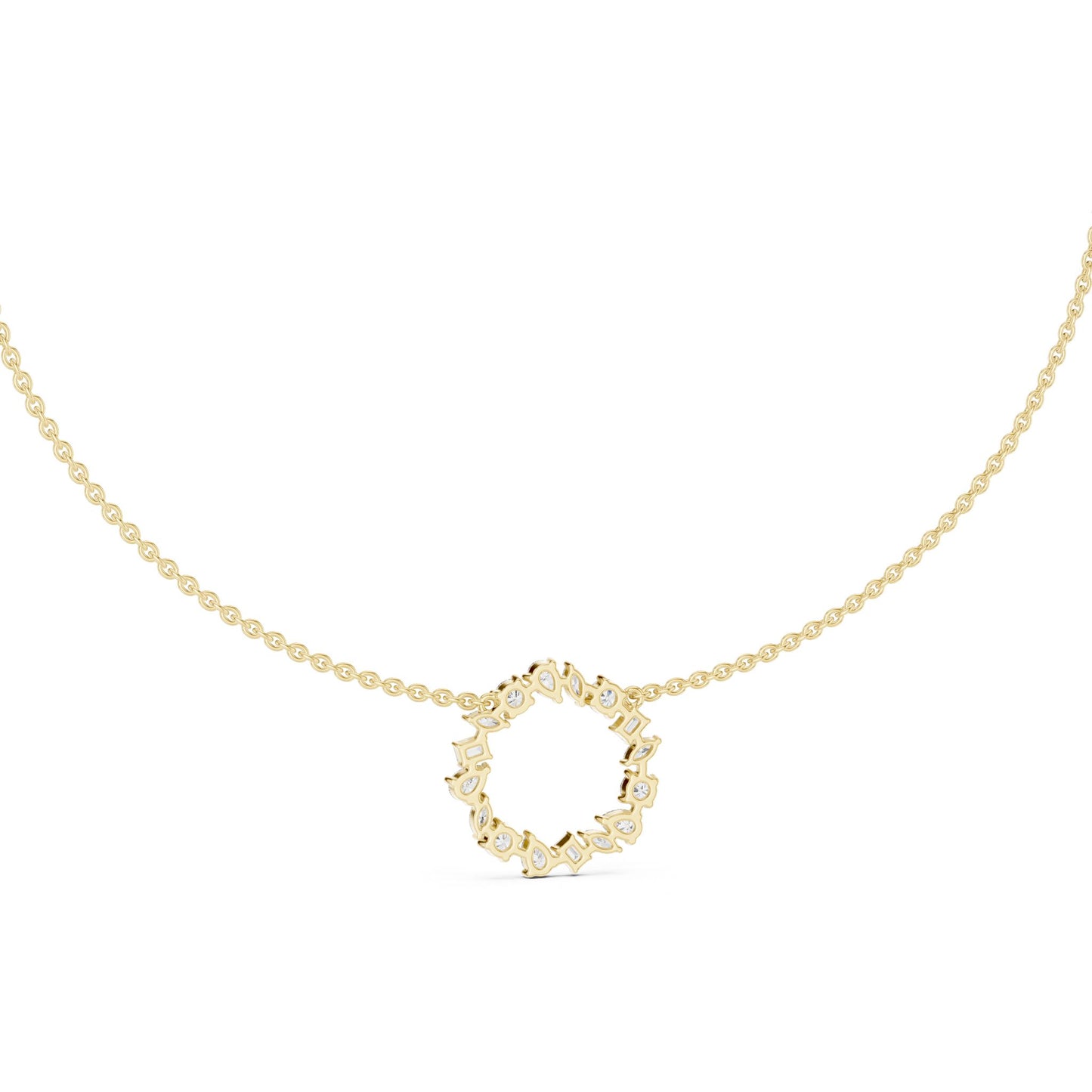 Round Lab Grown Diamond Halo Pendant