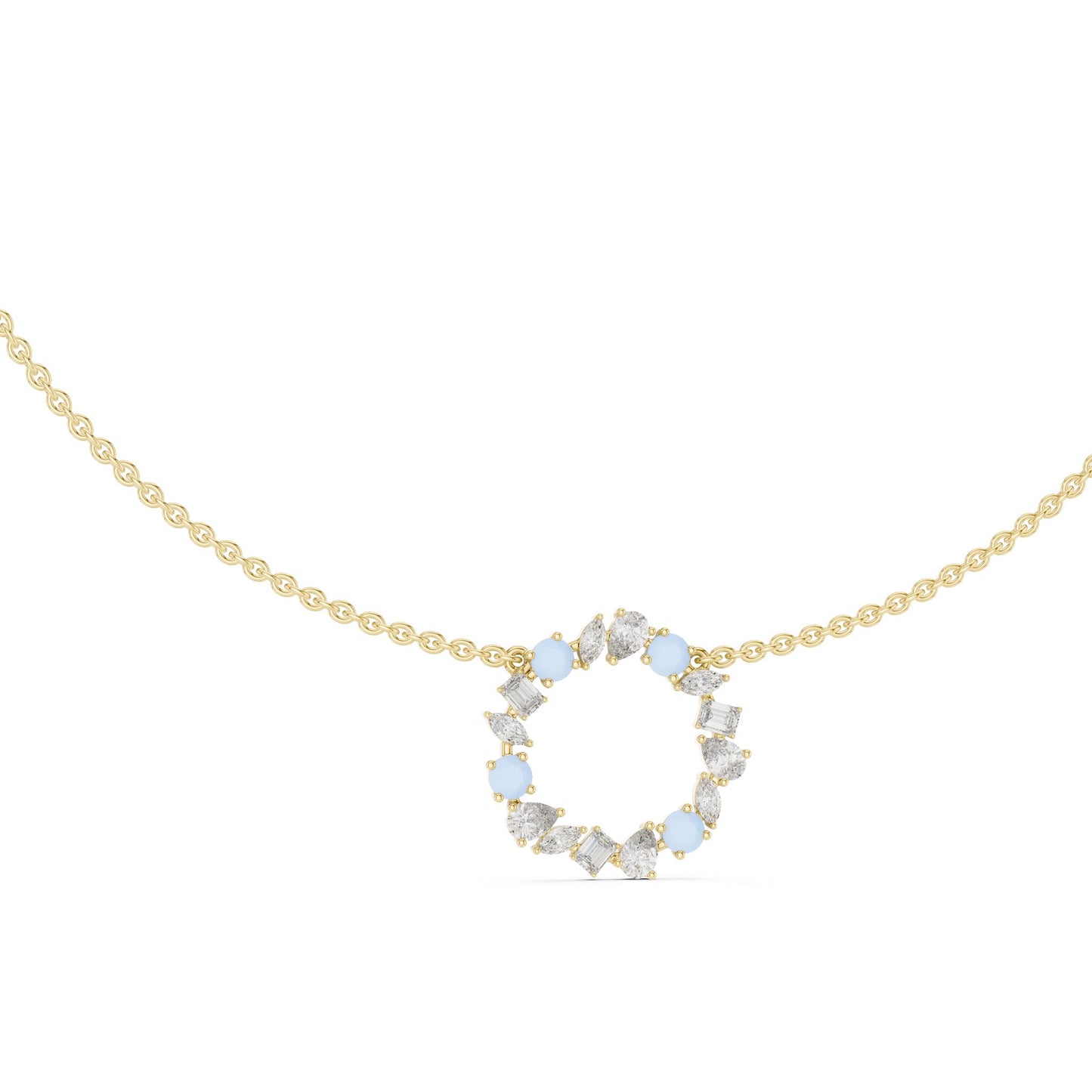 Round Lab Grown Diamond Halo Pendant
