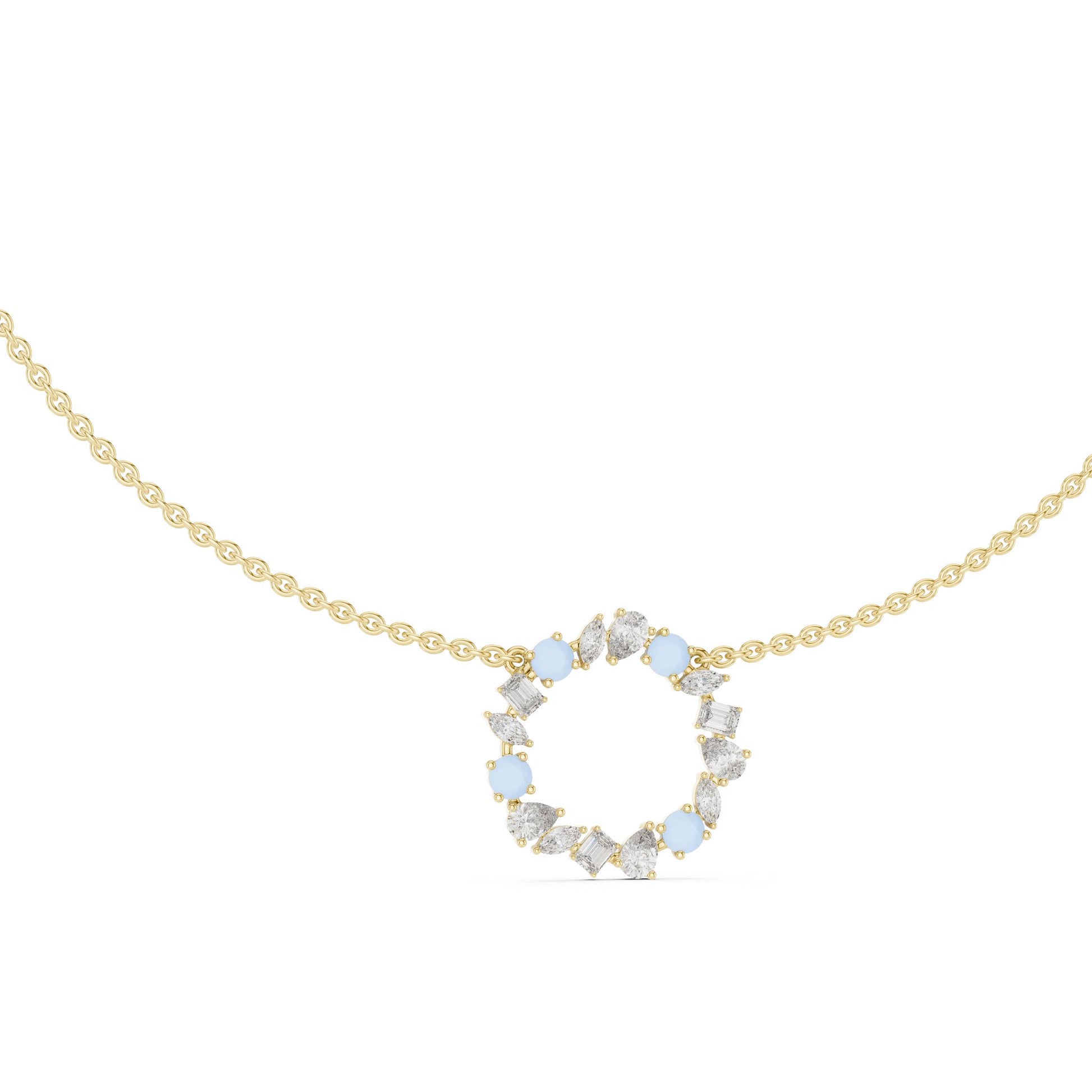 Round Lab Grown Diamond Halo Pendant