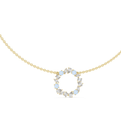 Round Lab Grown Diamond Halo Pendant