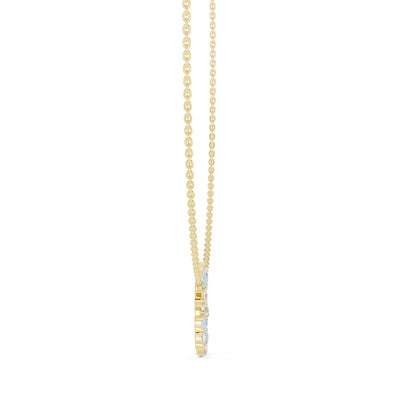 Round Lab Grown Diamond Halo Pendant
