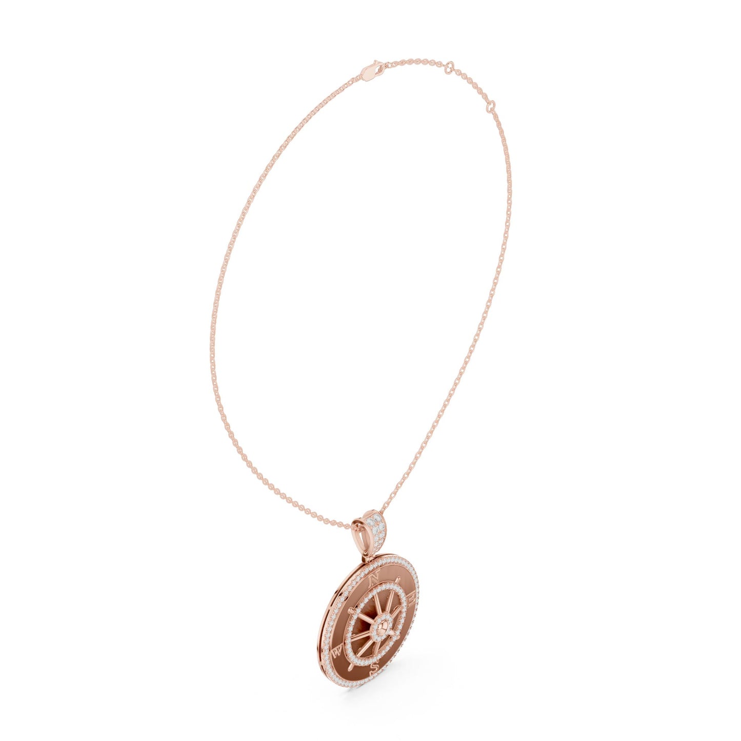 Round Lab Grown Diamond Halo Pendant