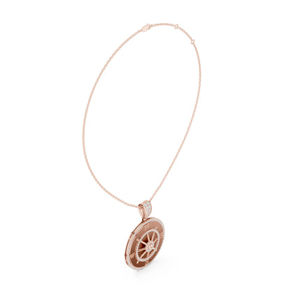 Round Lab Grown Diamond Halo Pendant