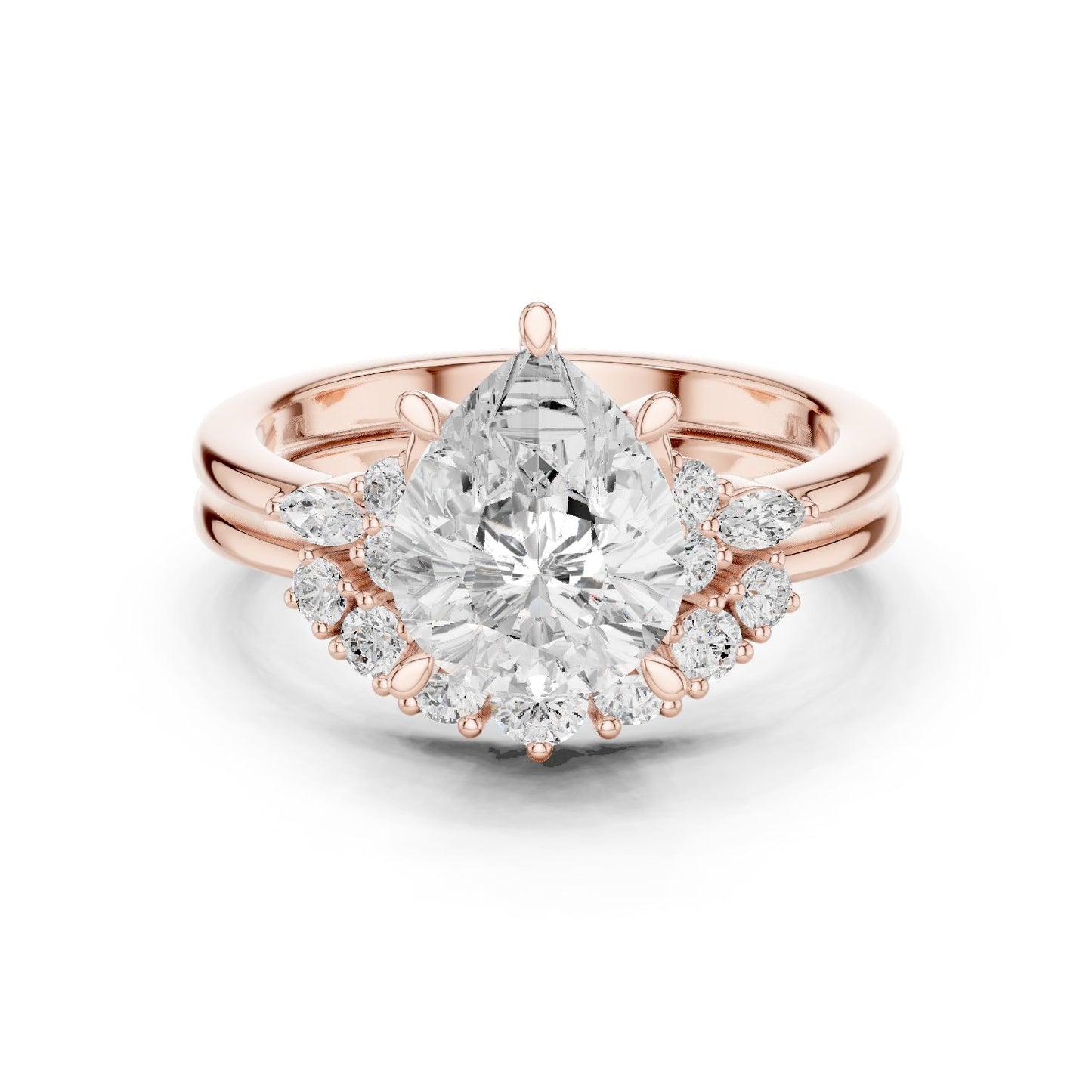 Round Lab Grown Diamond Halo Engagement Ring