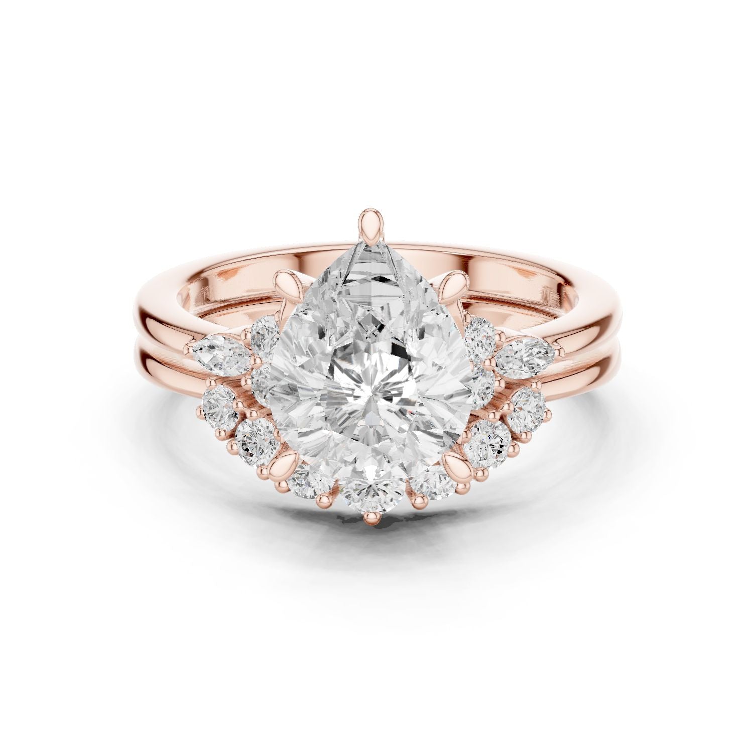 Round Lab Grown Diamond Halo Engagement Ring