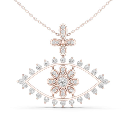Round Lab Grown Diamond Halo Pendant