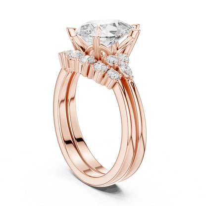 Round Lab Grown Diamond Halo Engagement Ring