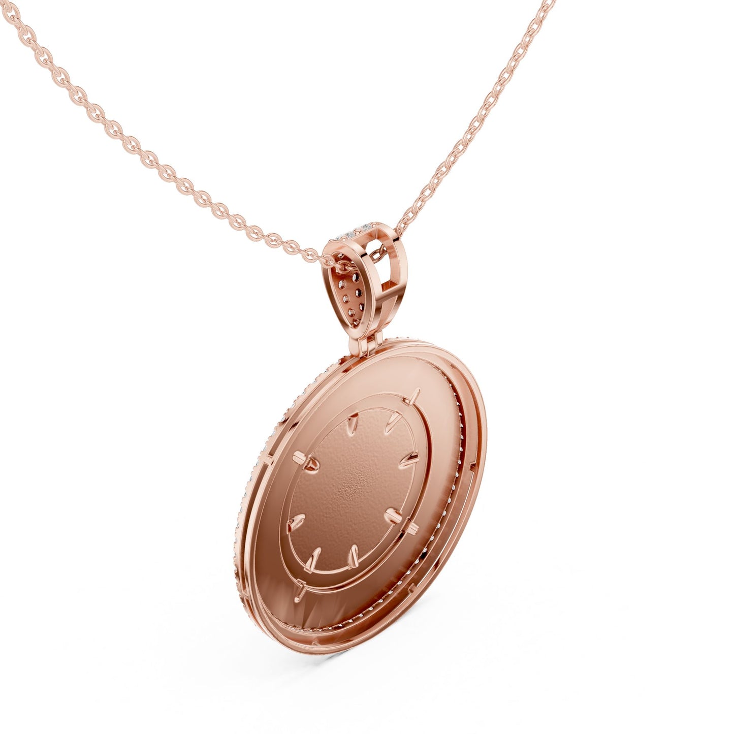 Round Lab Grown Diamond Halo Pendant