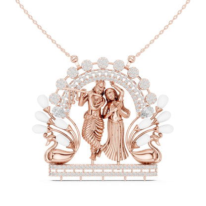 Round Lab Grown Diamond Halo Pendant
