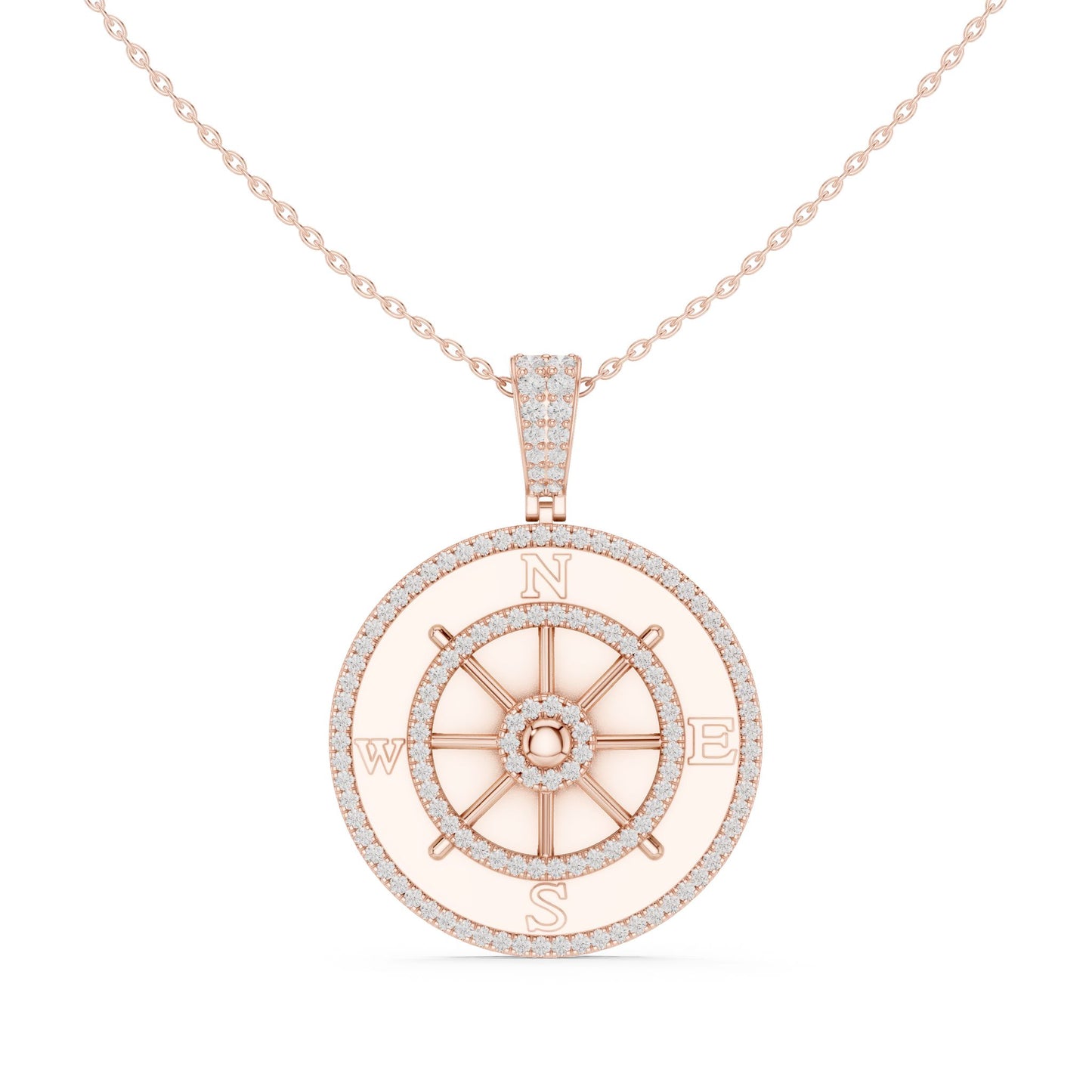 Round Lab Grown Diamond Halo Pendant