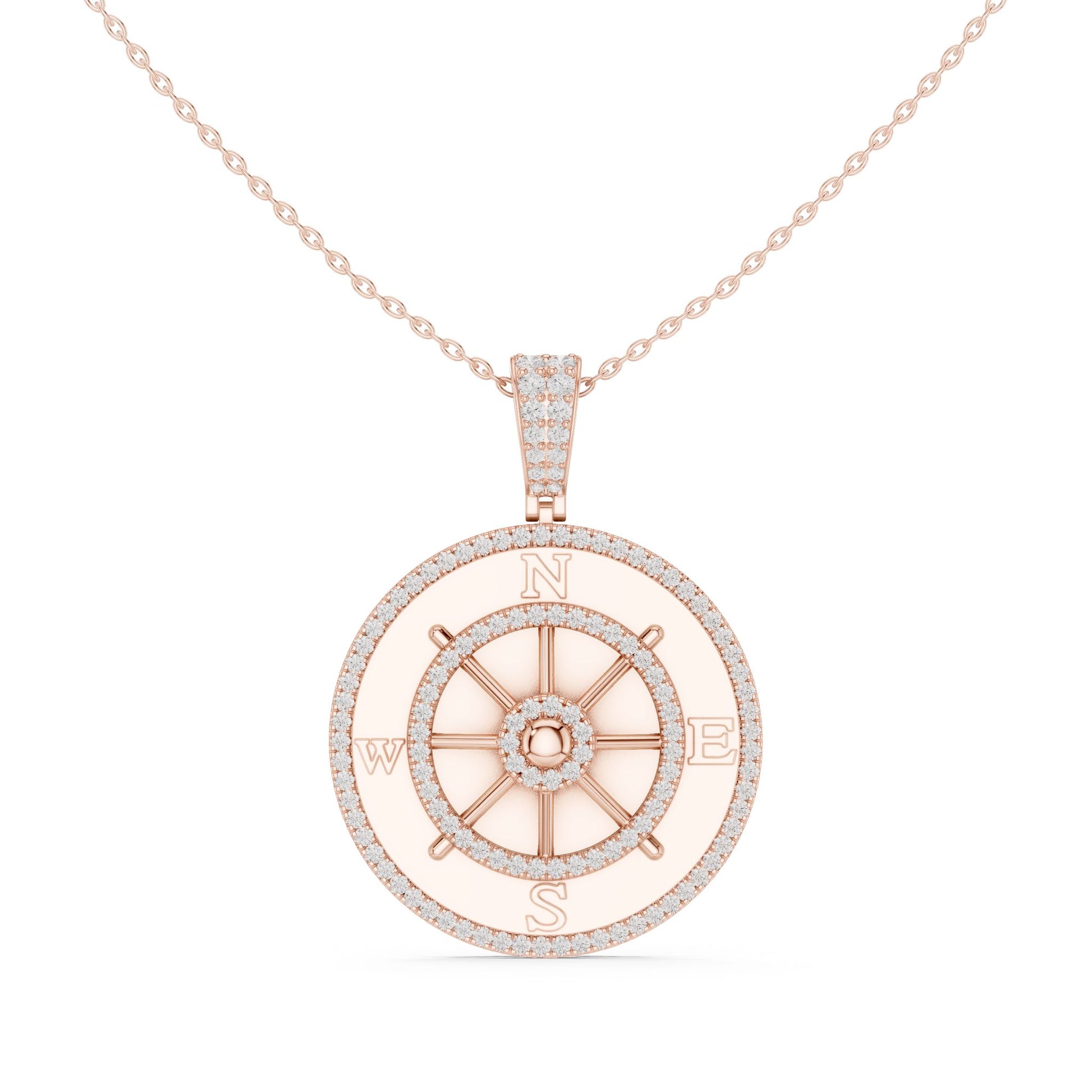 Round Lab Grown Diamond Halo Pendant