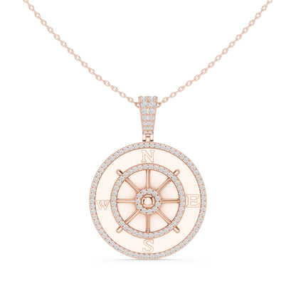 Round Lab Grown Diamond Halo Pendant
