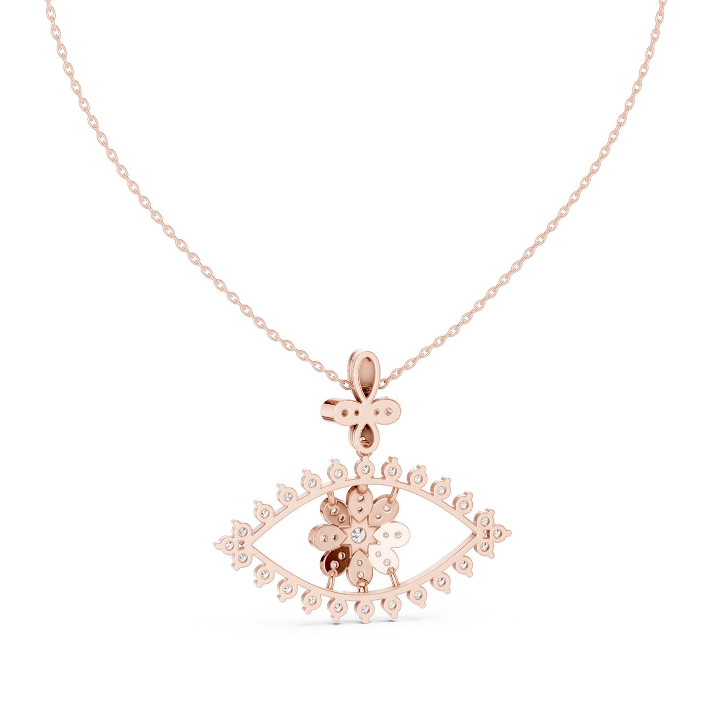 Round Lab Grown Diamond Halo Pendant