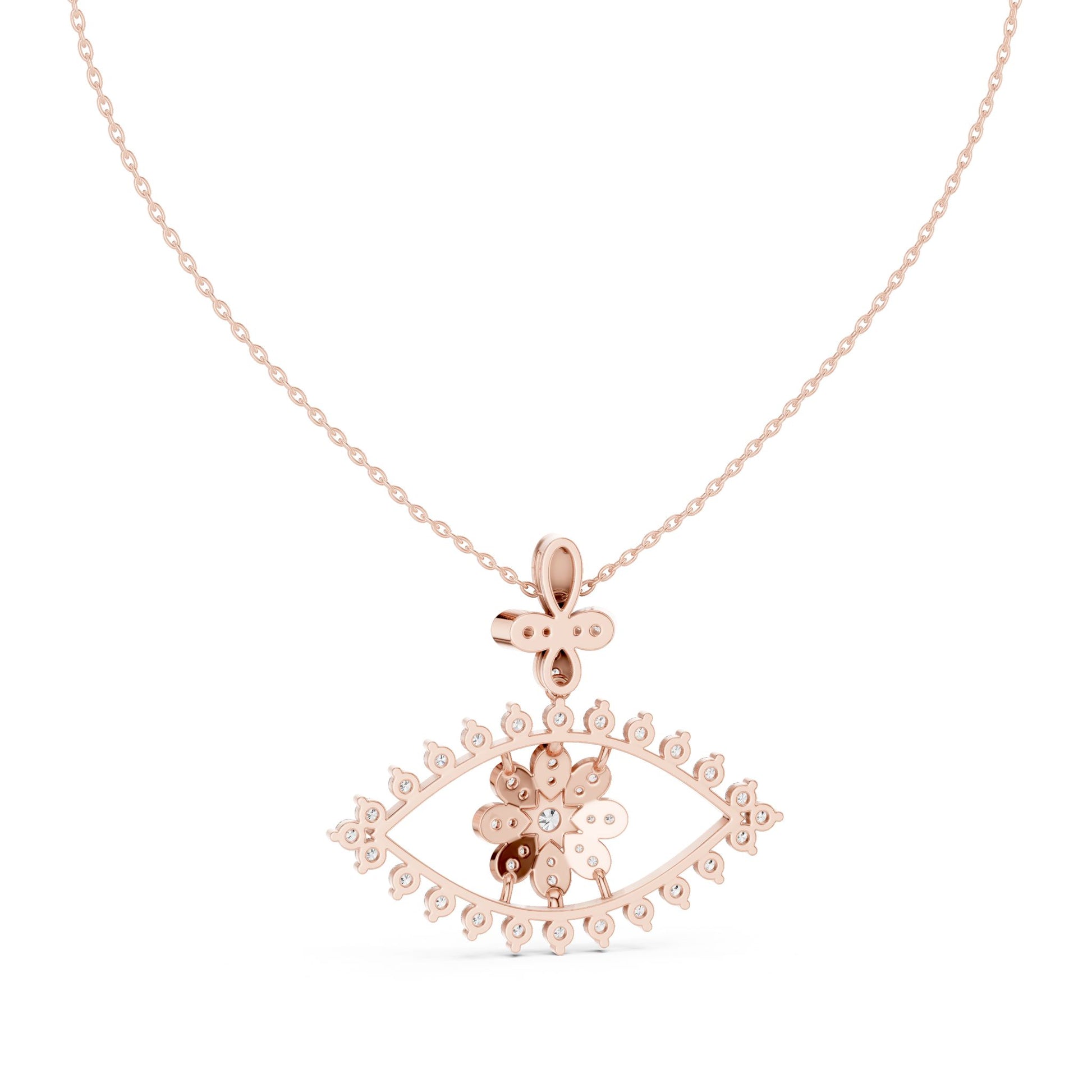 Round Lab Grown Diamond Halo Pendant
