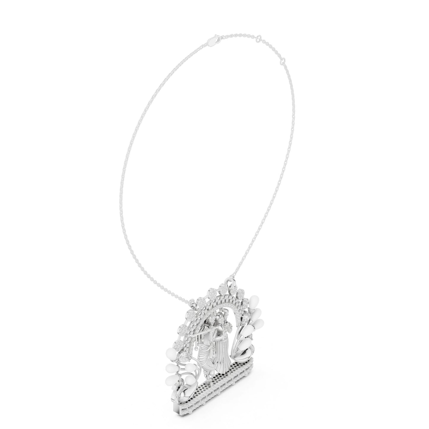 Round Lab Grown Diamond Halo Pendant