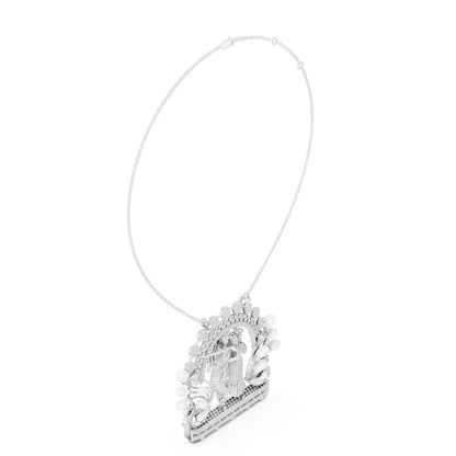 Round Lab Grown Diamond Halo Pendant