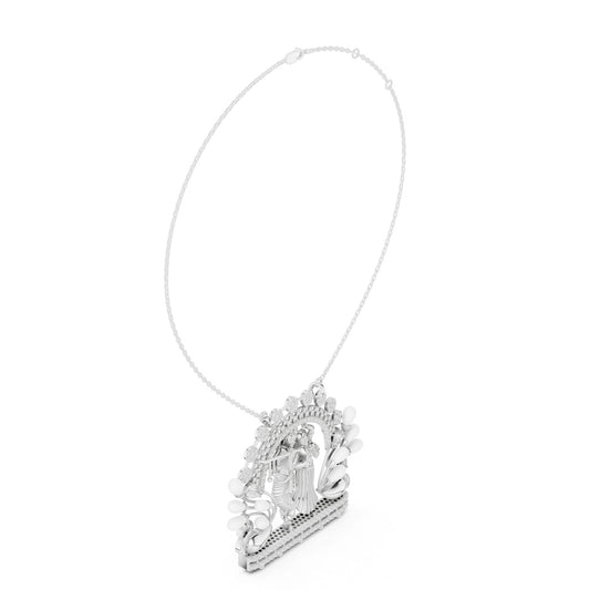 Round Lab Grown Diamond Halo Pendant