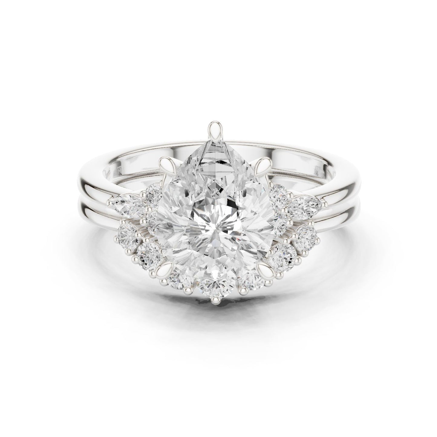 Round Lab Grown Diamond Halo Engagement Ring