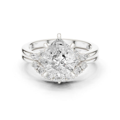Round Lab Grown Diamond Halo Engagement Ring