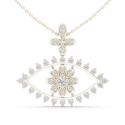 Round Lab Grown Diamond Halo Pendant