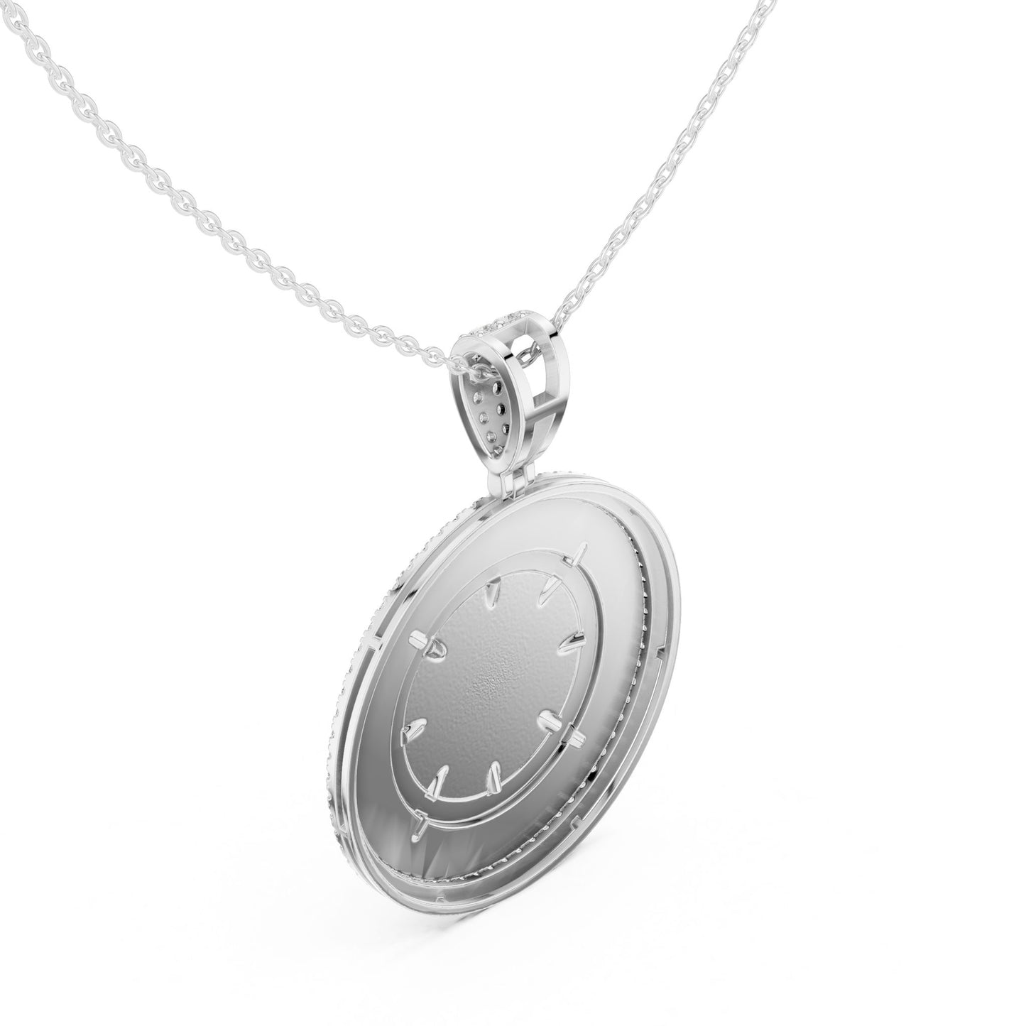 Round Lab Grown Diamond Halo Pendant